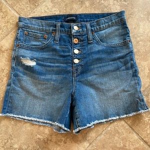 J.crew High Rise Denim Shorts